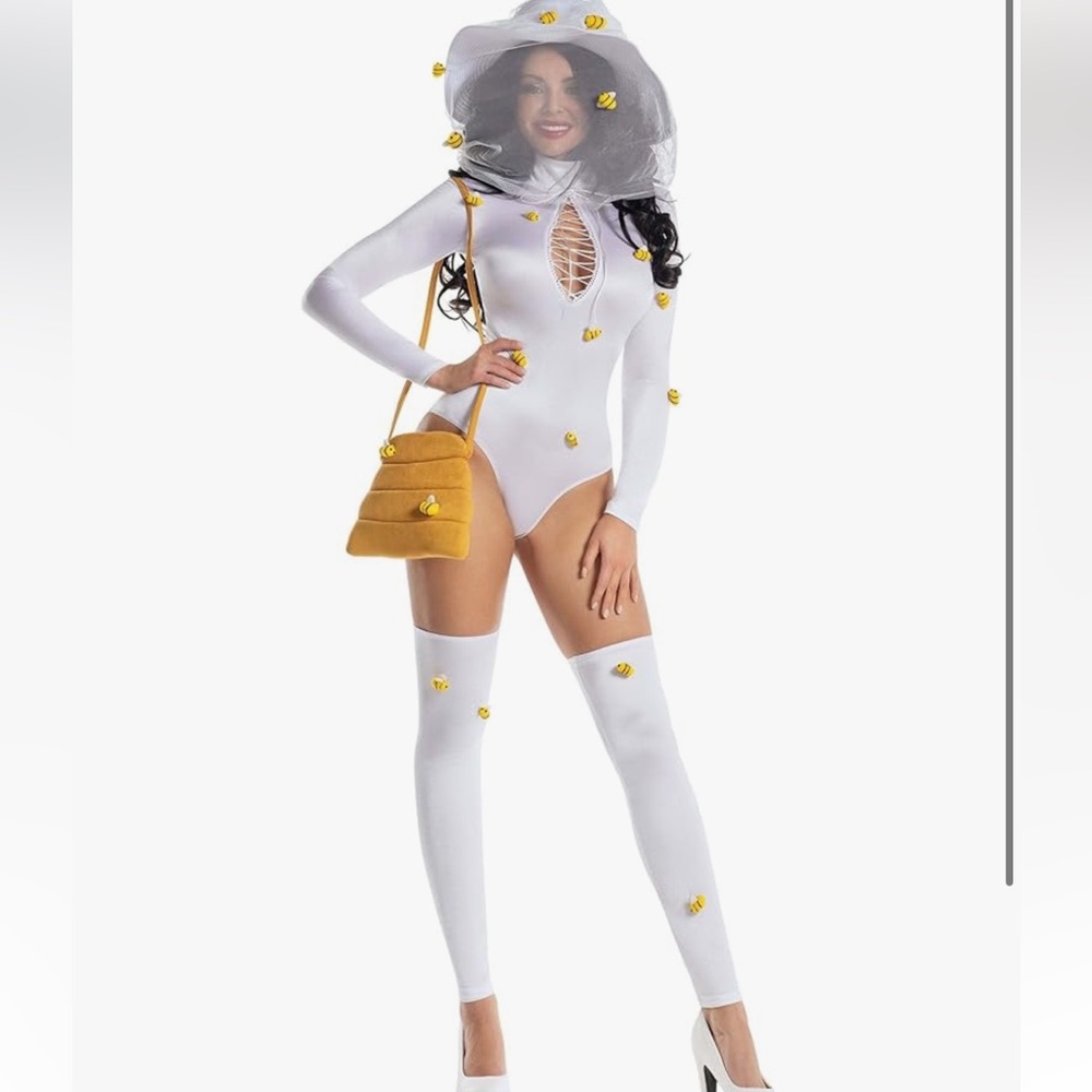 NWT 🐝 Honey Bee Keeper White and Yellow Bee Costume. Size M